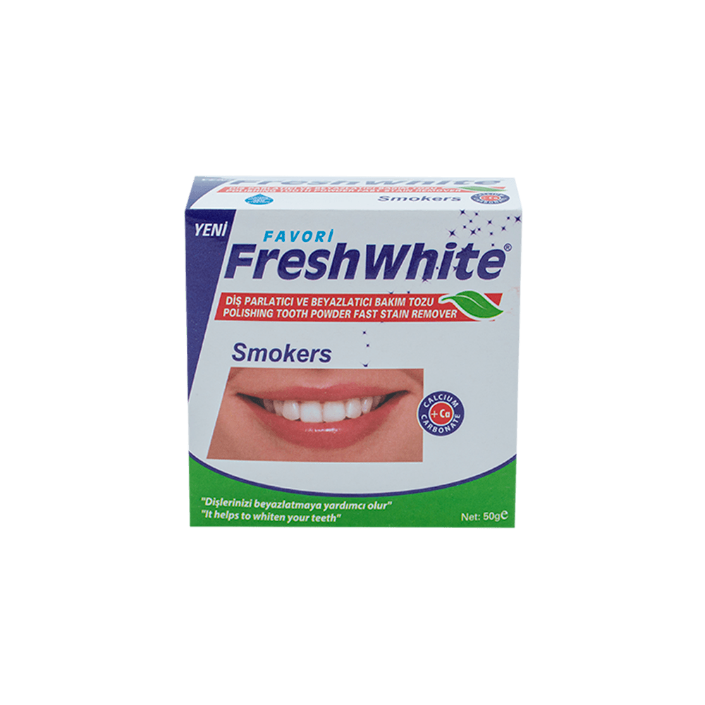 Favori Fresh White 50 Gr Diş Parlatıcı Bakım Tozu Smokers