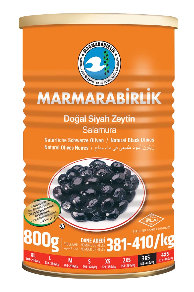 Marmara Birlik Zeytin 800 Gr Lüks Tnk.3XS 381-410