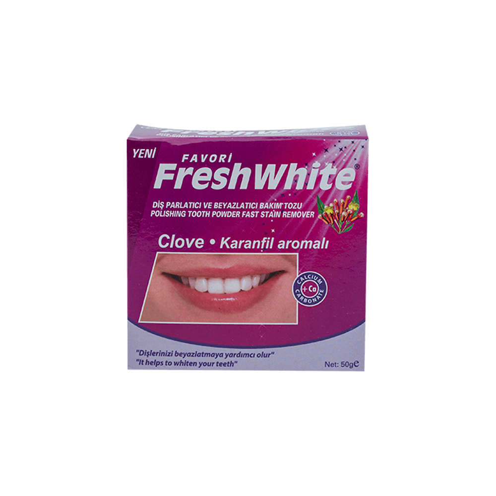 Favori Fresh White 50 Gr Diş Parlatıcı Bakım Tozu Karanfilli