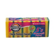 Vindex Bulaşık Süngeri 5'li Oluklu
