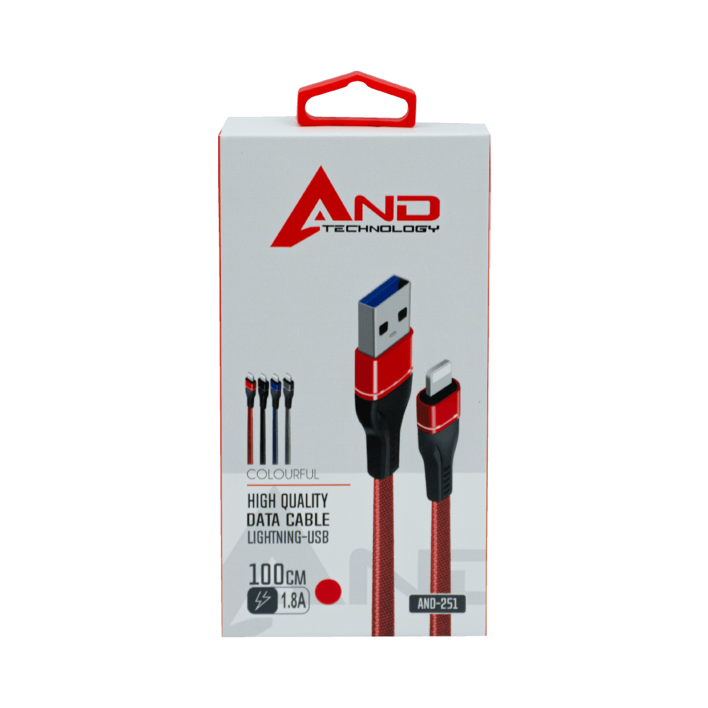 And İphone Usb Şarj Kablo Renkli 1.8A 100 Cm And-251