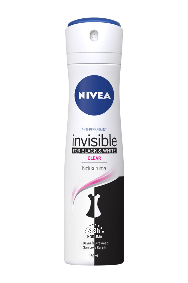 Nivea Deo Sprey 150 Ml Bayan İnvis.black -White Clear