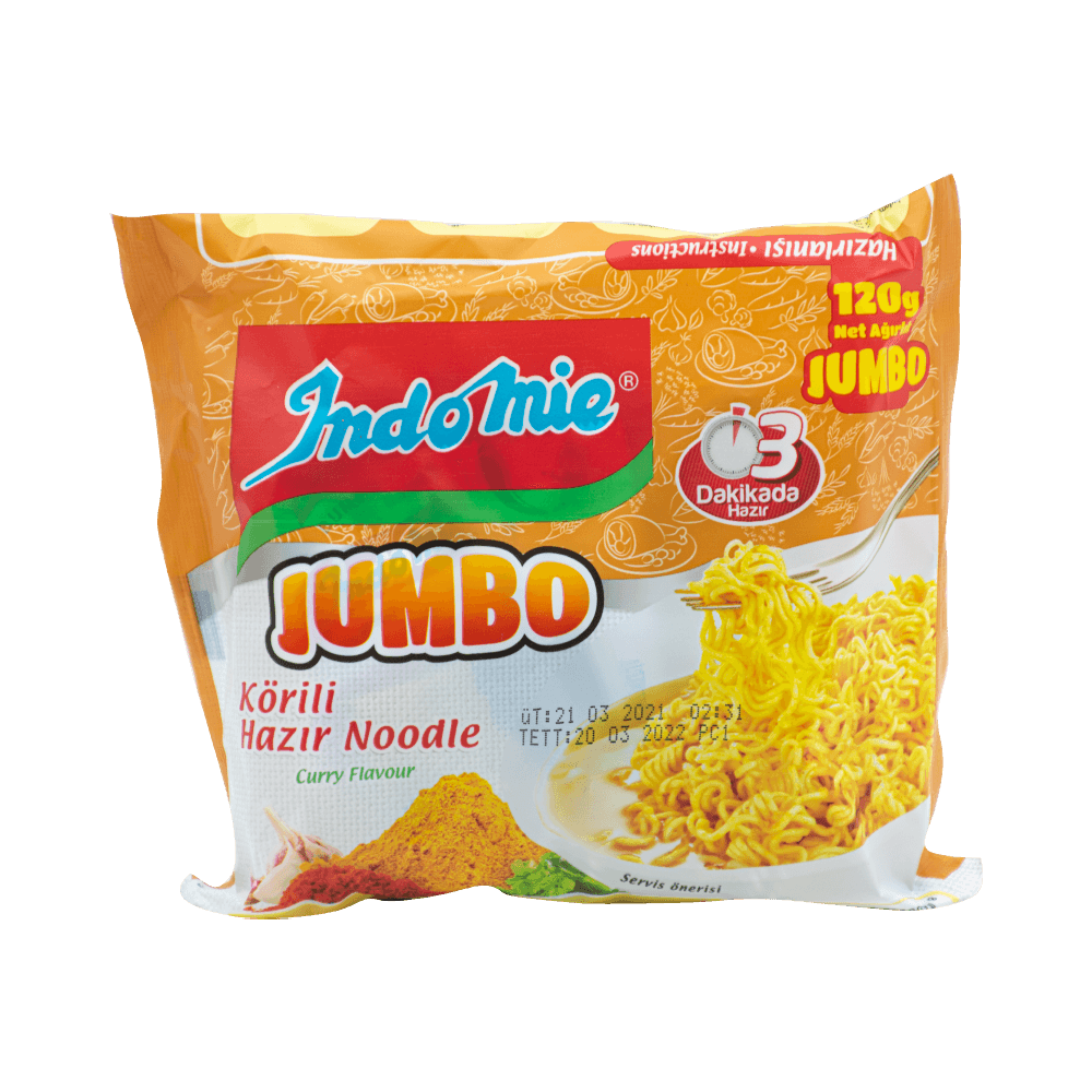 İndomie Hazır Noodle Jumbo 120 Gr Köri Çeşnili 