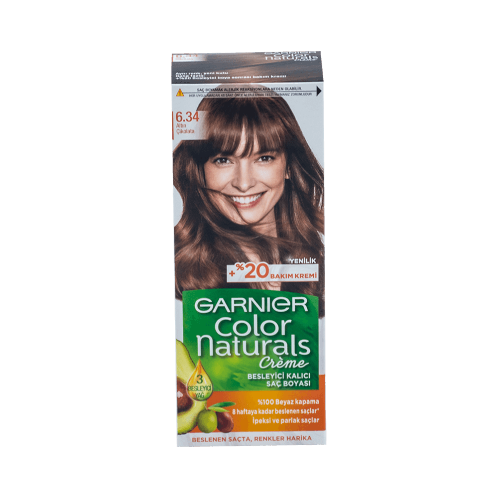 Garnier Color Naturals 6.34 Altın Çikolata Saç Boyası