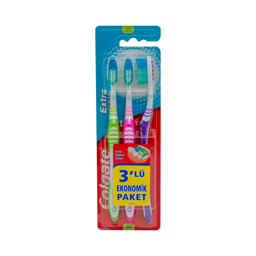 Colgate Fırça 3'lü Extra Clean Orta