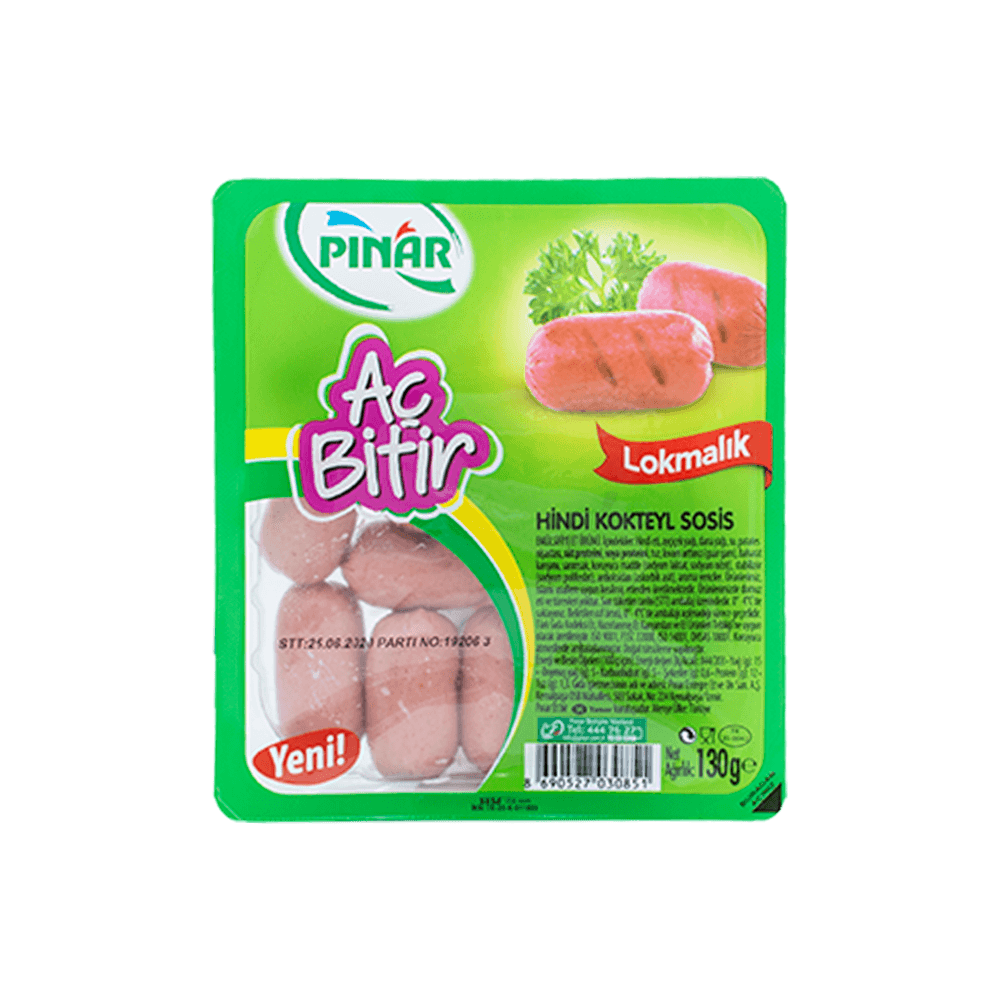 Pınar Sosis Aç Bitir 130 Gr Hindi Kokteyl