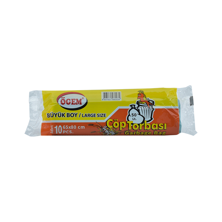 Ögem Çöp Torbası Büyük 10'lu 65x80 cm