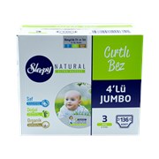 Sleepy Dörtlü Jumbo Paket Midi 136'lı 4-9 Kg