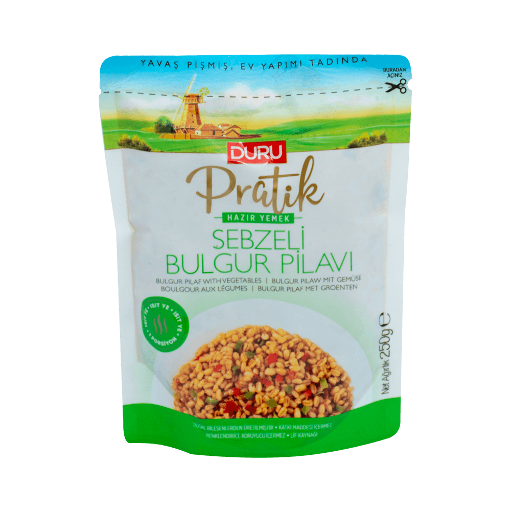 Duru Pratik Hazır Yemek 250 Gr Sebzeli Bulgur Pilavı