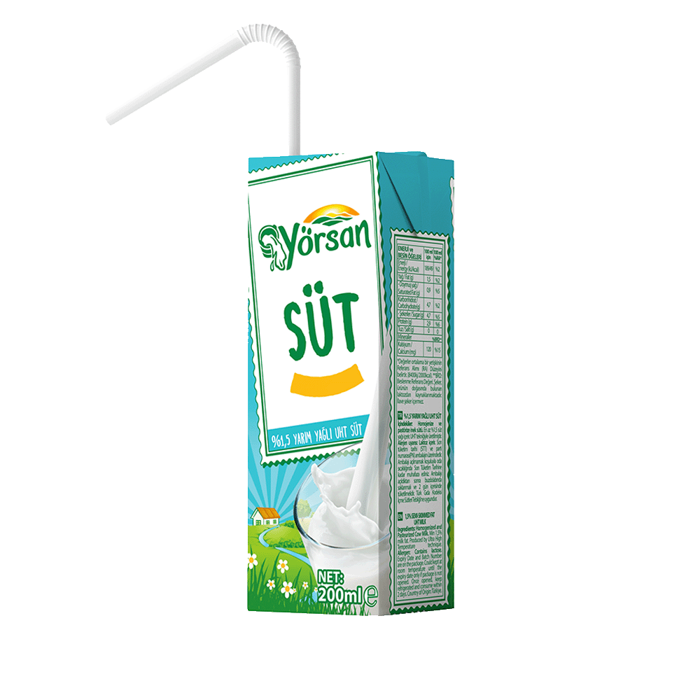 Yörsan Süt 200 Ml Yarım Yağlı %1,5