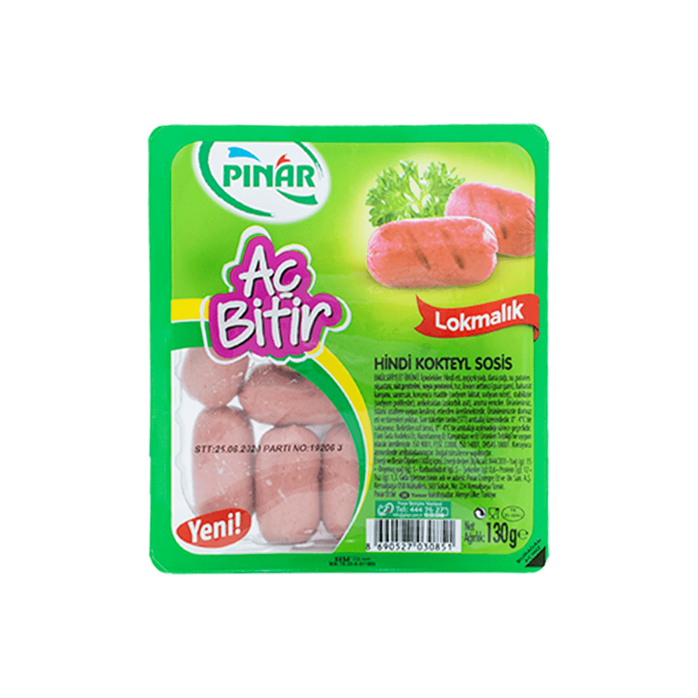 Pınar Sosis Aç Bitir 130 Gr Hindi Kokteyl            40 GÜN