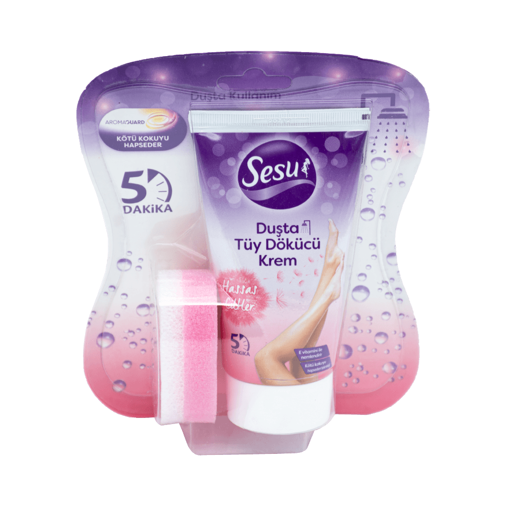 Sesu Duşta Tüy Dökücü Krem 150 Ml Hassas Ciltler