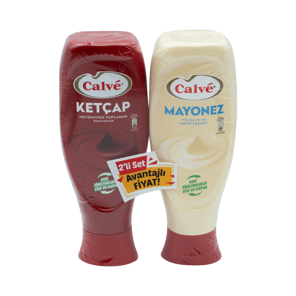 Calve Ketçap Tatlı 610+540 Gr Mayonez 