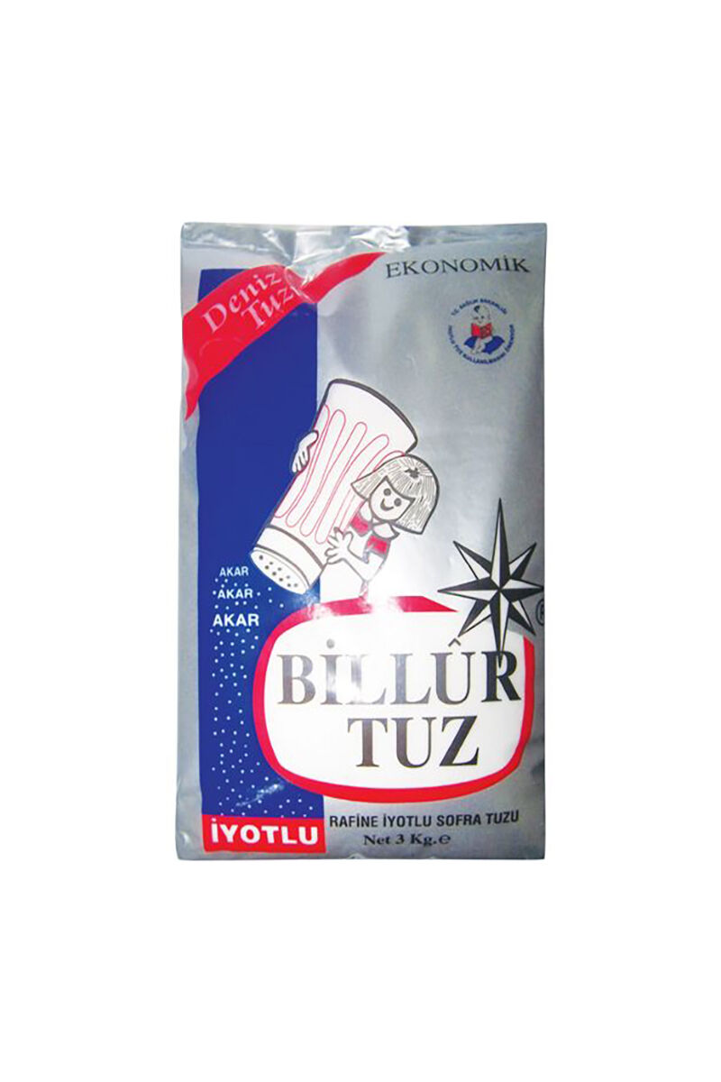 Billur Tuz 3 Kg İyotlu