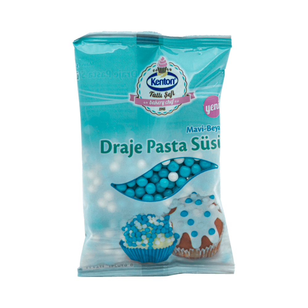 Kenton Pasta Süsü Draje 45 Gr Mavi-Beyaz