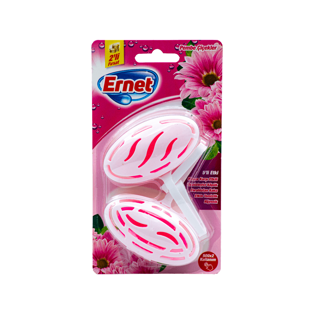 Ernet Klozet Bloğu 2X40 Gr Pembe Çiçekler