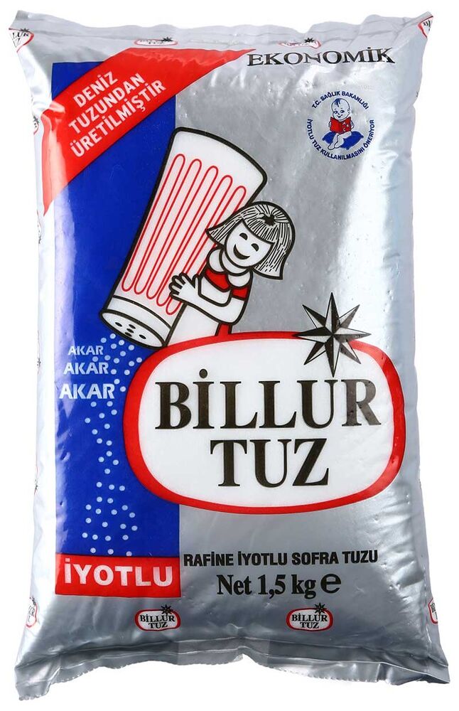 Billur Tuz 1.5 Kg İyotlu