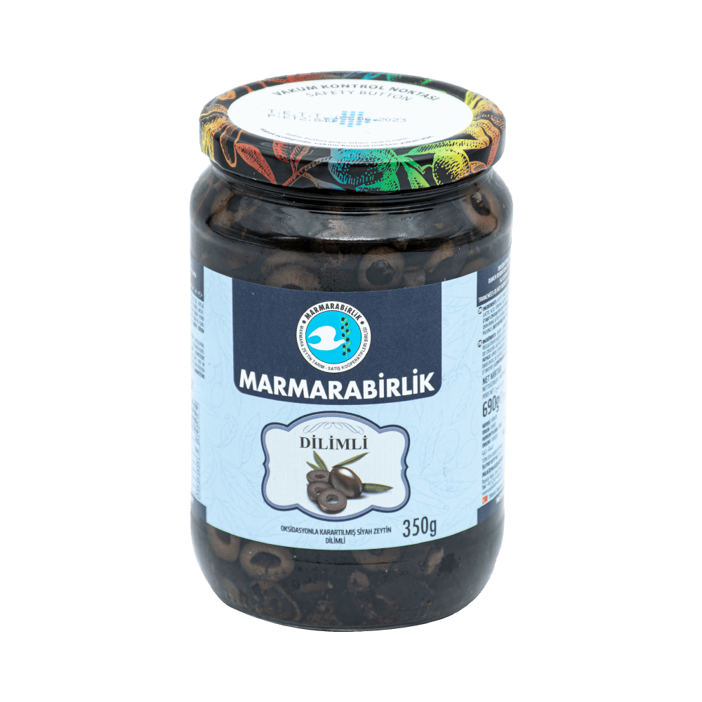 Marmara Birlik Zeytin 350 Gr Dilimli Siyah Cam