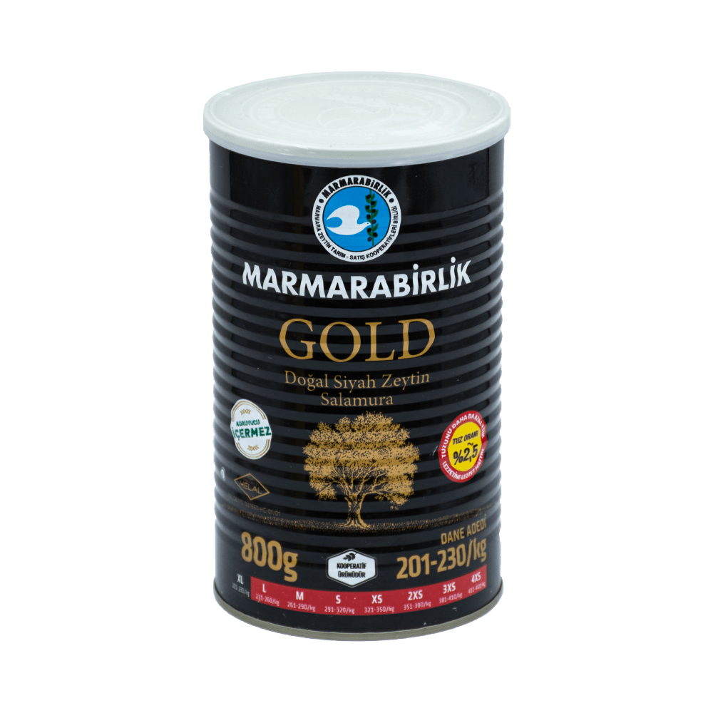 Marmara Birlik Zeytin 800 Gr Gold Salamura Tnk.XL 201-230 