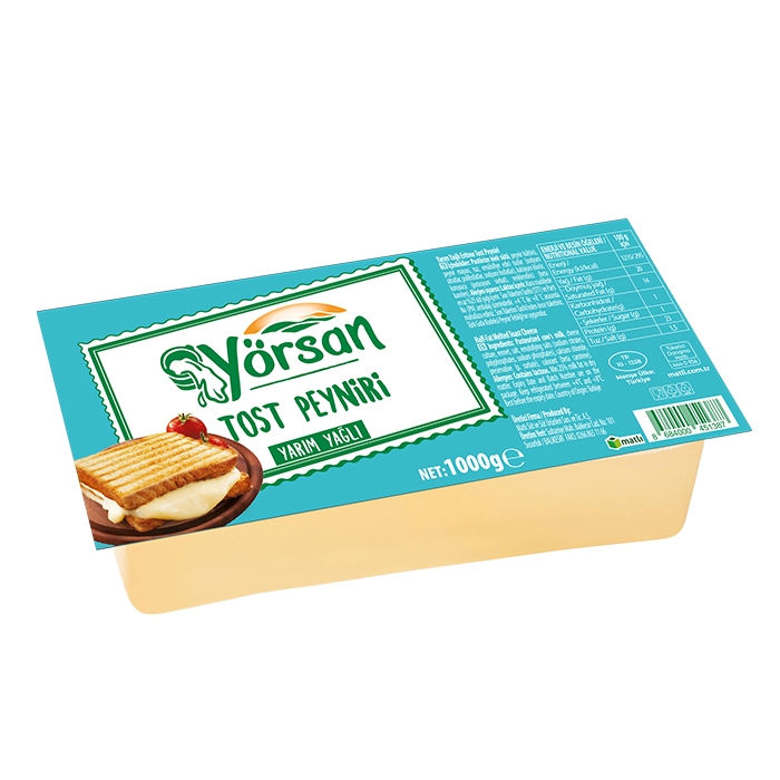 Yörsan Tost Peyniri 1000 Gr Yarım Yağlı