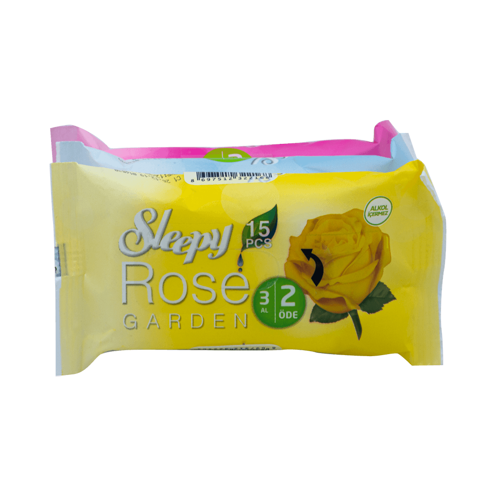 Sleepy Cep Mendil 3x15 Gül Kokulu
