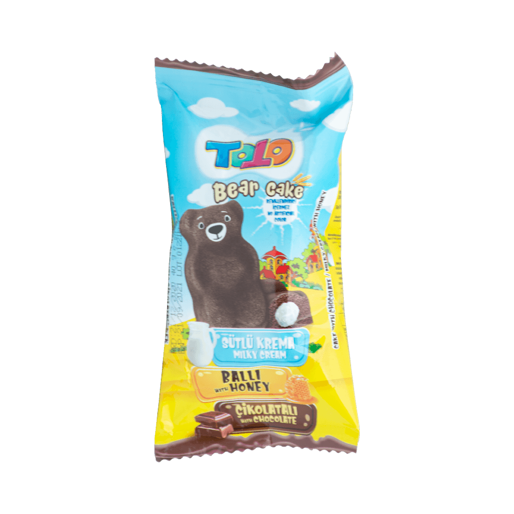 Toto Bear Cake 40 Gr Ballı Sütlü Çikolatalı Kek