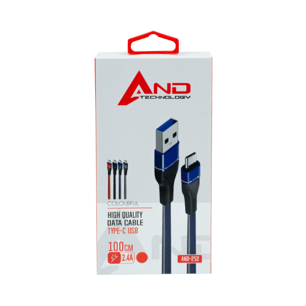 And Type-C Usb Şarj Kablo Renkli 2.4A 100 Cm And-252