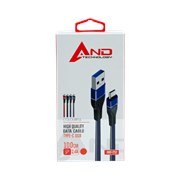 And Type-C Usb Şarj Kablo Renkli 2.4A 100 Cm And-252