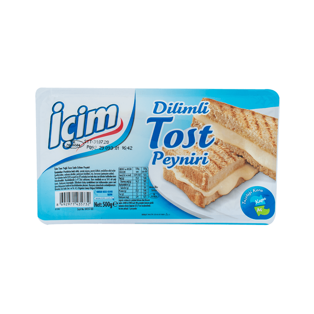 İçim Tost Peyniri 500 Gr Dilimli 