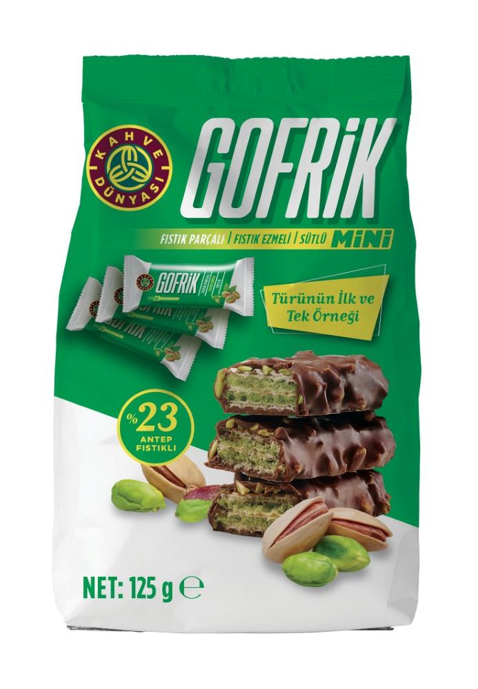 Gofrik Gofret 125 gr Antep Fıstıklı Sütlü Poşet
