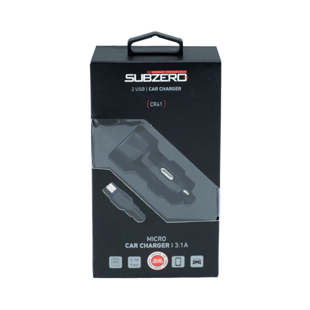 Subzero Araç Şarjı 2 Usb Kablolu 3.1A Cr41