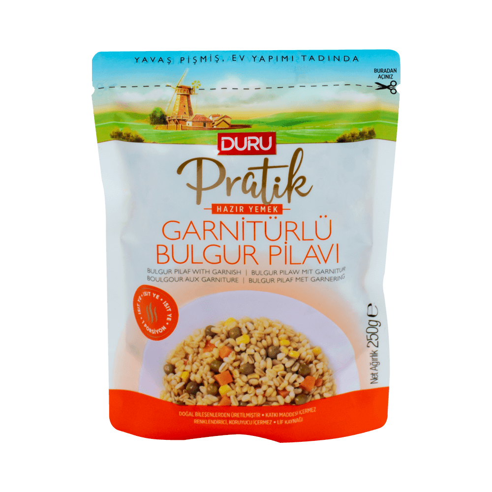 Duru Pratik Hazır Yemek 250 Gr Garnitürlü Bulgur Pilavı