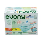 Evony Cerrahi Maske Lastikli 50'li Kutu S/M 