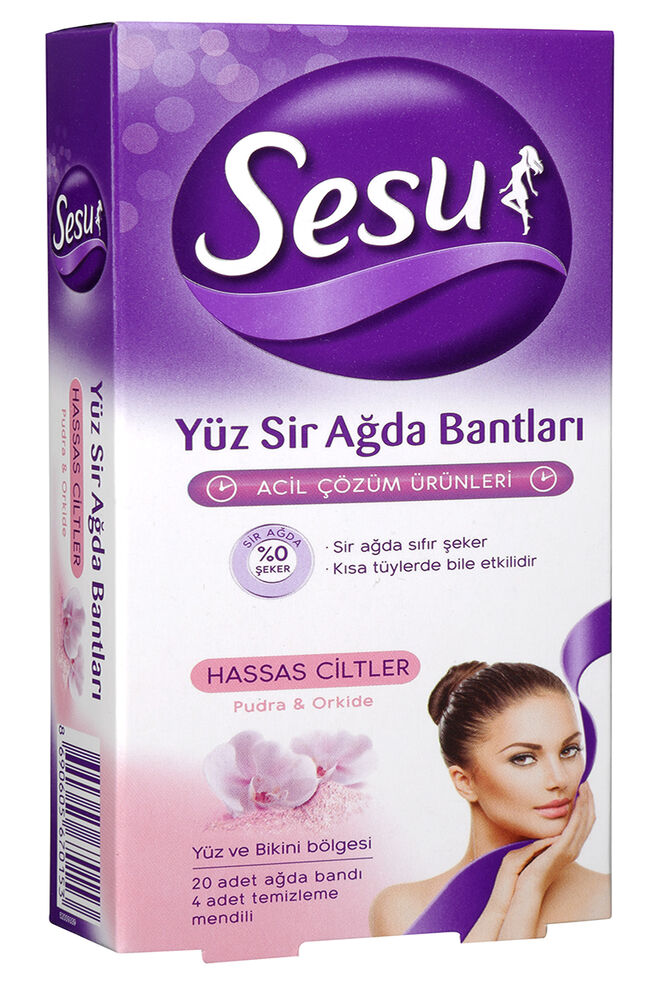 Sesu Yüz Sir Ağda Bandı 20'li Hassas Ciltler