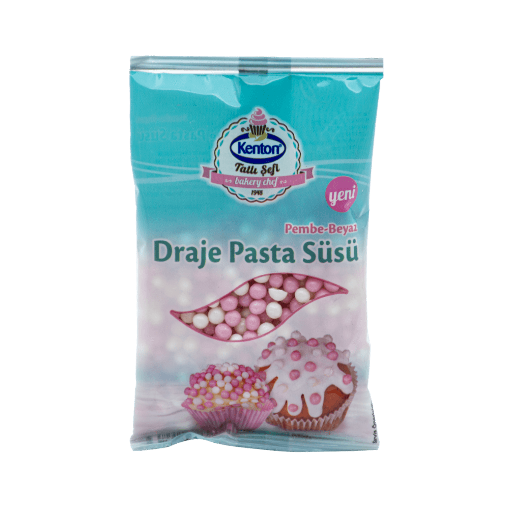 Kenton Pasta Süsü Draje 45 Gr Pembe-Beyaz