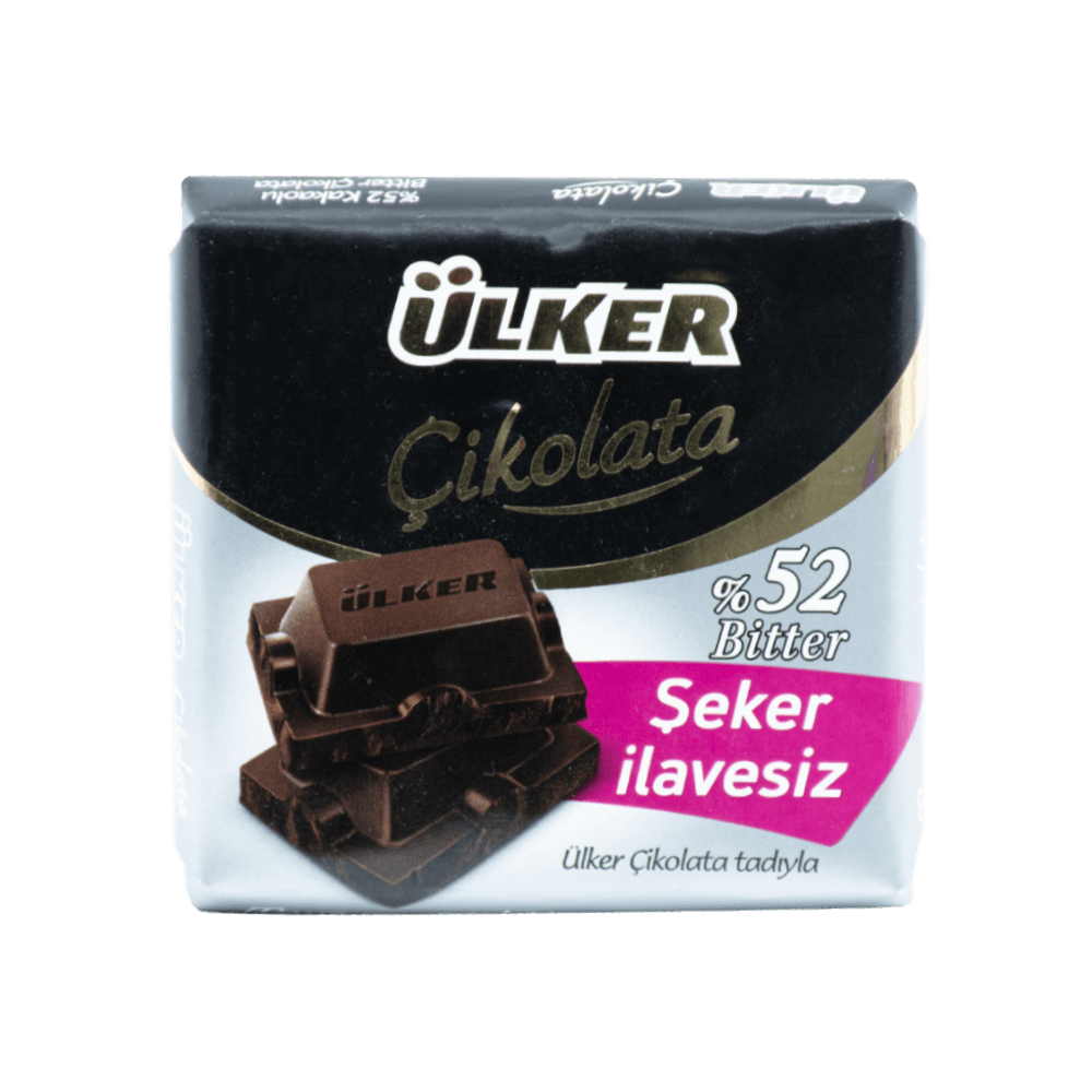 Ülker Kare 60 Gr Bitter %52 Kakao Şeker İlavesiz