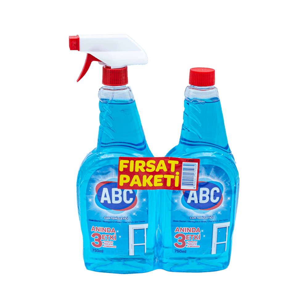 Abc Cam Temizleyici 750+750 Ml Yedek 