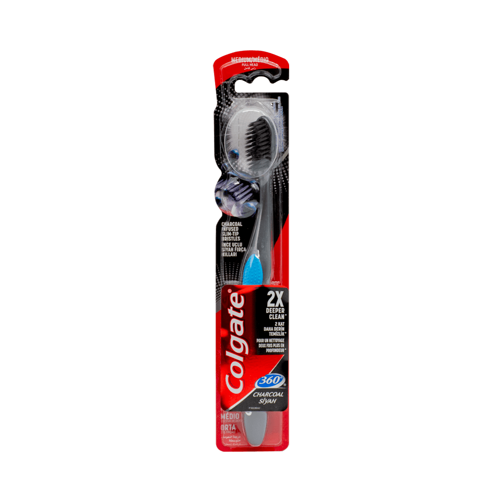 Colgate Fırça 360 Charcoal Siyah Orta